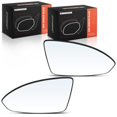 Imagem de A-Premium Vidro espelhado não aquecido do lado do motorista e do passageiro de 2 peças com placa de suporte compatível com Chevrolet Cruze 2011-2015, Cruze Limited 2016 - Espelho retrovisor lateral
