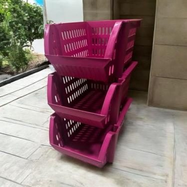 Imagem de Kit com 10 Cestos Organizadores Empilháveis Mini Cesto Ideal para Arma
