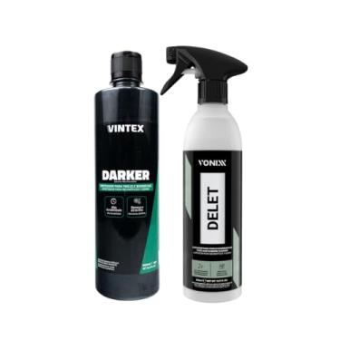 Imagem de Kit Darker 500ml Pretinho para Pneus e Borrachas + Vonixx Delet 500ml Limpador de Plásticos e Borrachas