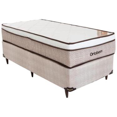 Imagem de Cama Box Solteiro (Box + Colchão) Ortobom - de Mola 61cm de Altura New
