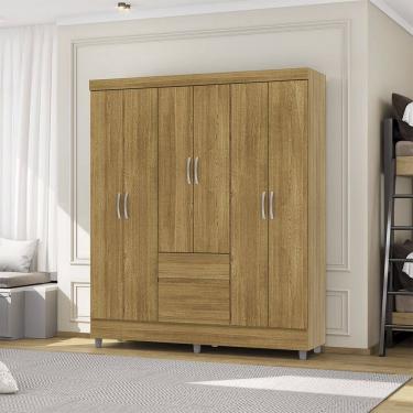 Imagem de Guarda Roupa Roupeiro Solteiro Ideal 6 Portas Plus Nature Vila Rica