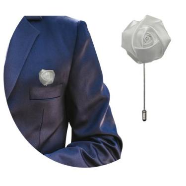 Imagem de Lapela Broche De Tecido Terno Casamento Noivo Padrinho Flor - RPires, 