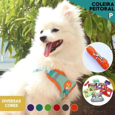 Imagem de Coleira Peitoral Pet Confortável  Guia 1,5m Passeios Sem Puxões Para C