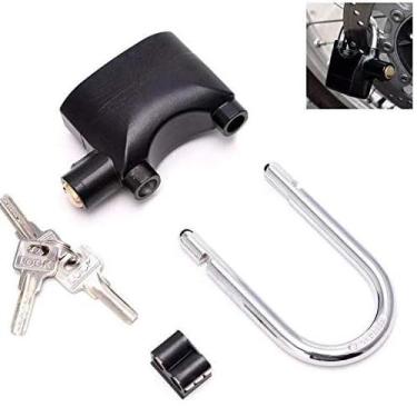 Imagem de Cadeado com alarme 2 em 1 sensor movimento anti roubo sirene 110db has
