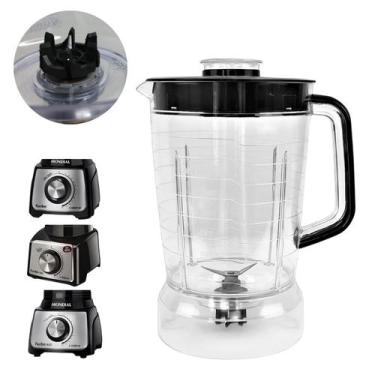 Imagem de Copo Liquidificador Mondial Premium L1000 Preto Cristal Tampa Preta - 