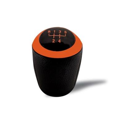 Imagem de Manopla De Câmbio Onix 5M Encaixe Pressão Aro Laranja