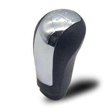 Imagem de Manopla De Câmbio S10 2012 a 2018 Preta 5M Com Tampa Cromada