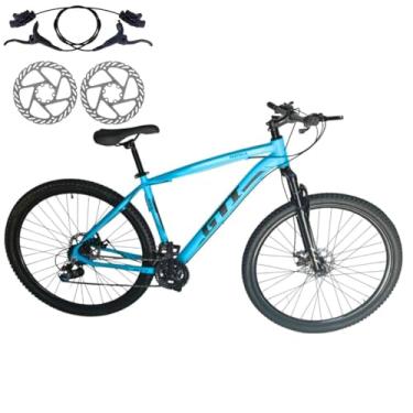 Imagem de Bicicleta Aro 29 GTI Roma 24 V MTB Index Disco Hidráulico Suspensão 80mm Unissex (Azul, 15)