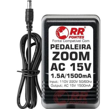 Imagem de Fonte Ac 15V Para Pedal Pedaleira Zoom Ad0012D Ad-12 G7 G9 - Rrfontes 