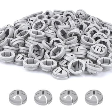 Imagem de 120 peças de conectores de cabo push-in não metálicos, conectores de fio de caixa elétrica de 9,5 cm, acessórios práticos de conduíte para caixa de junção, serve para nocautes de 1/2 polegada (cinza)