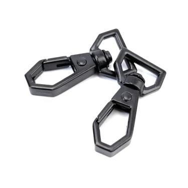 Imagem de VersaKits 10 Peças Fechos De Garra Lagosta Giratórios Resistentes 1/2" Preto Fosco, Argola Em D, Ganchos Pressão Para Portão, Clipes Gatilho Chaveiro, Bolsa, Alça, Coleira Animais Estimação