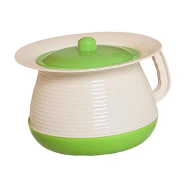 Imagem de harayaa Vaso sanitário Spittoon Potty Mictório Fácil de Limpar Multiuso Portátil com Tampa Pote de Câmara para Banheiro Interior Quarto Homens, Verde