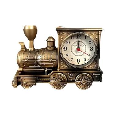 Imagem de Despertador Retrô Americano Modelo Trem Para Quarto Sala De Estar Mesa