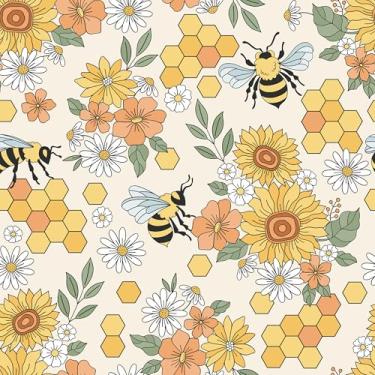 Imagem de EaseStick Papel de parede de girassóis de 45 x 406 cm, papel de parede floral amarelo, papel de contato floral removível para prateleira de parede de quarto