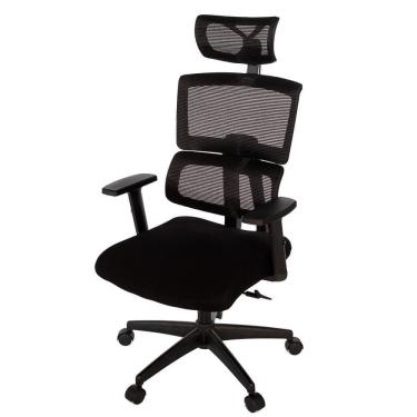 Imagem de Cadeira Escritório Nr-17 Giratória Presidente Anm701 Anima Genebra Tela Preta Rodízio