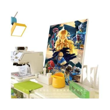 Imagem de Kawaii Zeldas Tears of the King Anime Poster DIY Adesivo Whitepaper Pa