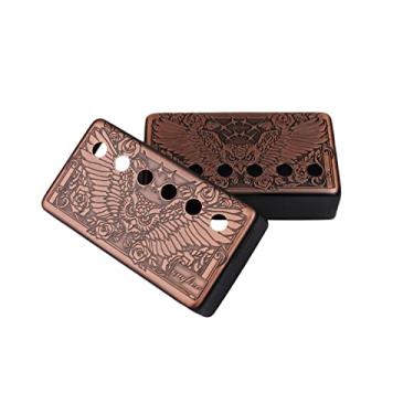 Imagem de guyker Capa Para Captador Humbucker (Espaçamento Entre Hastes De 50 Mm/52 Mm), Conjunto Estrutura Captadores Ponte E Braço Em Cuproníquel, Peças Reposição Guitarra Elétrica Les Paul Estilo Lp, Eagle