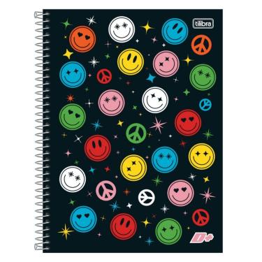 Imagem de Caderno Espiral Capa Dura Universitário 16 Matérias D+ Feminino 320 Folhas Estampa 16