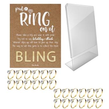 Imagem de Jogos de chá de panela - Coloque um anel nele jogo de chá de panela com anéis falsos, 24 | Craft, Plástico, Sem pedra preciosa