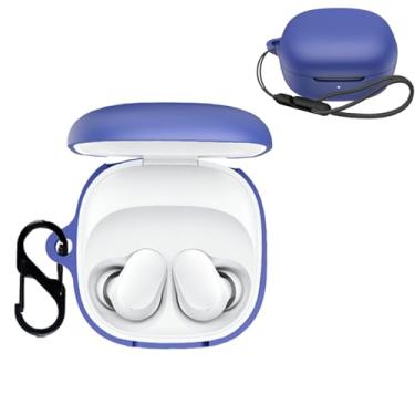 Imagem de Capa protetora para Xiaomi Redmi Buds 6 Play, capa protetora para fone de ouvido NOUKAJU (com mosquetão + cordão) à prova de quedas, arranhões, à prova de choque, capa para Redmi Buds 6 Play (azul)