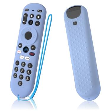 Imagem de AKSHFETH Capa de silicone para controle remoto Xumo Steam Box compatível com controle remoto Pioneer Xumo TV à prova de choque capa protetora de silicone (azul brilhante)