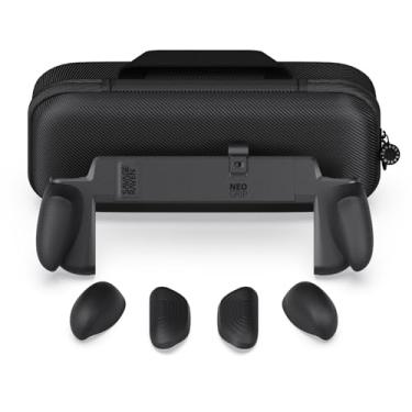 Imagem de Savage Raven Pacote NeoGrip da Skull & Co. para Nintendo Switch 2: uma capa de mão rígida ergonômica com alças substituíveis [com estojo de transporte