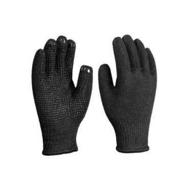 Imagem de Luva de Algodão Preta Pigmentada Tamanho 9 (G) - Uso Doméstico e Profi
