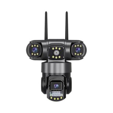 Imagem de Câmera IP WiFi Externa De 12MP V380 pro 4G SIM 6K Lentes Triplas Visão
