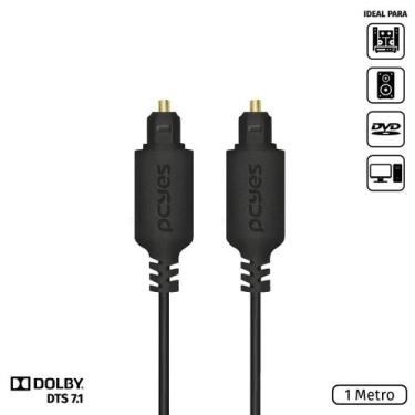 Imagem de Cabo óptico Digital Toslink Macho 1 Metro - Pod-1 - PCYES