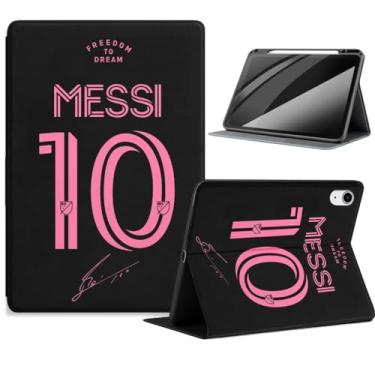 Imagem de ZERMU Capa para iPad (A16) 11ª/10ª geração 28.9 cm (2025/2022), Mess%i #10 Argentina Soccer capa magnética à prova de choque [hibernar/despertar automático] com porta-lápis