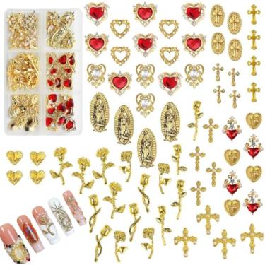 Imagem de iOHAUU Berloques e pedras preciosas para decoração de arte em unhas, Acrílico, Strass