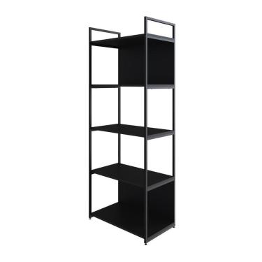 Imagem de Estante C/05 Prateleiras 152x60x33cm C/fundo Yon Preto Tx/ Preto Tx/