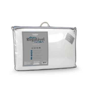 Imagem de Travesseiro NASA Premium Duoflex Altura Ajustável 10-20cm Capa Algodão