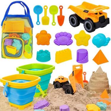 Imagem de Conjunto de brinquedos de areia de praia AuntyFey para crianças de 1 a