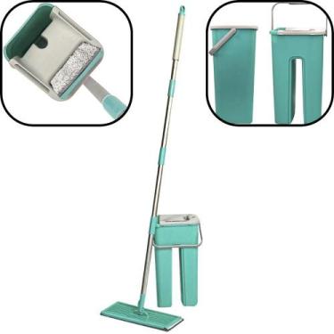 Imagem de Rodo Flat Mop Balde Lava Seca Profissional 1 Refil Vassoura - StarLimp
