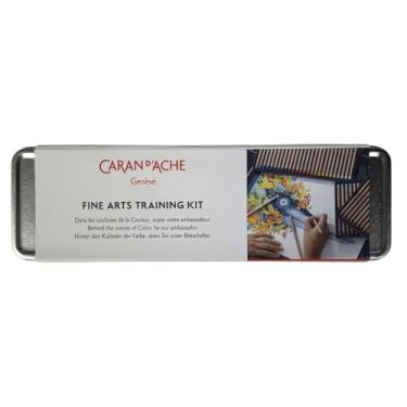 Imagem de Caran d'Ache Kit de Treinamento em Belas Artes, Estojo Profissional com Lápis Artísticos Variados, Giz e Pincéis