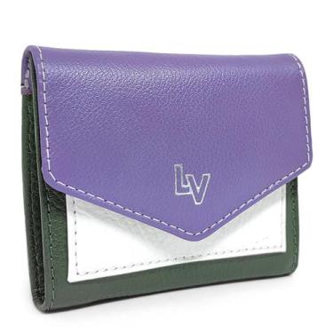 Imagem de Carteira Feminina Pequena De Couro Le Voyage Cartões Moedas