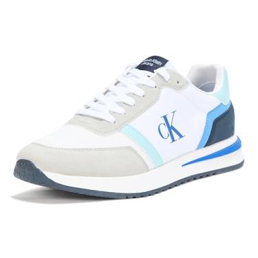 Imagem de Calvin Klein Tênis masculino Picio, Médio azul/branco multi, 44