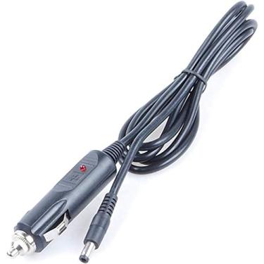 Imagem de LIVISN Carregador de carro 12V 24V 10A 1,5M 4FT DC fonte de alimentação automática cabo isqueiro de carro para DC 5,5 mm x 2,1 mm plugue macho cabo de isqueiro de carro com fusível de 10A