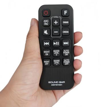 Imagem de AKB74815331 Controle remoto de substituição compatível com LG Soundbar Subwoofer SH2 SH4 SPH5B-W SH4D SPJ4B-W SHC4 SJ3 SJ4 MA5