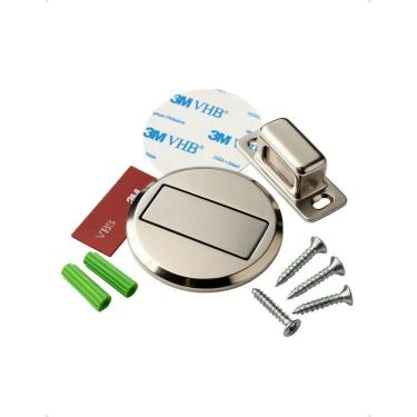 Imagem de 2X Trava Porta Magnético Inox Prendedor Fixador Segurador Im
