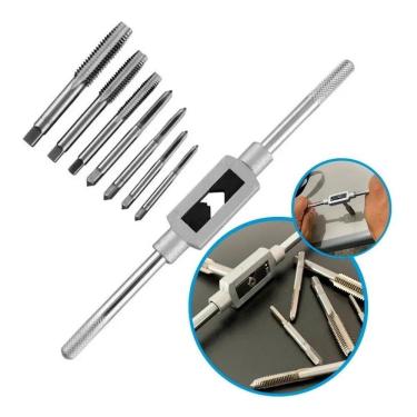 Imagem de 2X Jogo De Macho 8 Peças Para Abrir Roscas 3 A 12 Mm