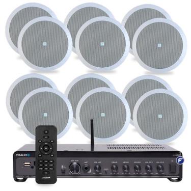 Imagem de Kit Som Ambiente Jbl Bluetooth Usb Conexão Com Tv Optical + 12 Arandel