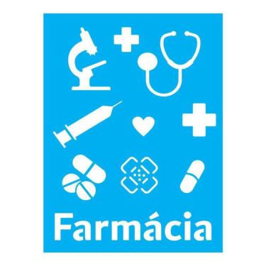 Imagem de Stencil Tamako Farmácia - 15X20Cm - Ref 876