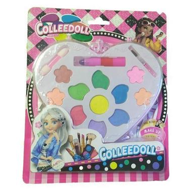 Imagem de Estojo Maquiagem Infantil Crianças Coração Paleta 11 Nº1