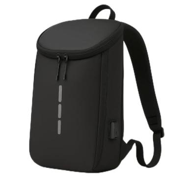 Imagem de Bolsa Tiracolo Pochete Transversal Compacta Unissex Antifurto com Entrada USB Impermeável para Ombro Peitoral ou Costas (Preta)