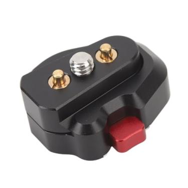 Imagem de Cryfokt Placa de Liberação Rápida de Liga de Alumínio Durável Com Parafuso de 1/4 de Polegada, Alta Capacidade de Carga, Desmontagem Rápida para Câmeras, Monitores, Lâmpadas