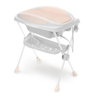 Imagem de Banheira Bebê Plastica Premium Branca Rosa Galzerano