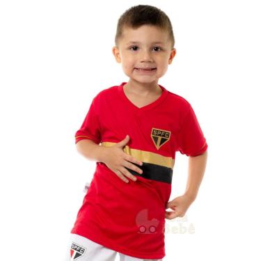 Imagem de Camiseta Infantil São Paulo Estampa Dourada Oficial
