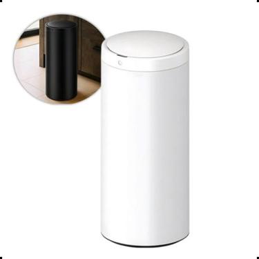 Imagem de Lixeira Automática Redonda Inox 50 Litros com Sensor de Proximidade Ba